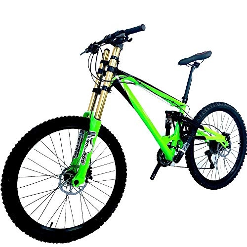 Mountain Bike : 26 inch mountain bike 24 speed 26 * 2.35 inch tires-Light Green_26*17(165-175cm)