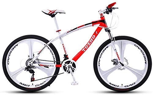 Mountain Bike : 26 Inch Mountain Bikes, Men's Dual Disc Brake Hardtail Mountain Bike, Bicycle Adjustable Seat, High-Carbon Steel Frame,