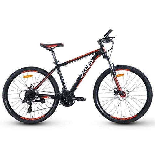 Mountain Bike : 26inch Mountain Bike, Aluminium Alloy Bicycles, Double Disc Brake and Front Suspension, 24 Speed, 17" Frame (Color : A)