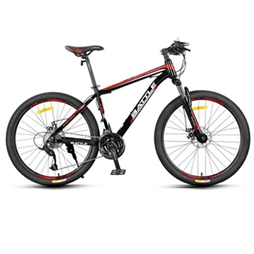 Mountain Bike : 26inch Mountain Bike, Aluminium Alloy Frame Hardtail Mountain Bicycles, Dual Disc Brake and Locking Front Suspension, 27 / 30 Speed (Color : B, Size : 27 Speed)