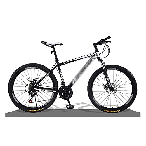 Mountain Bike : 27.5 Inch 24 / 27 Speed Mountain Bike Dual Disc Brake MTB Bicycle For Adult With High Carbon Steel For Men Women(Size:21 Speed, Color:Black)