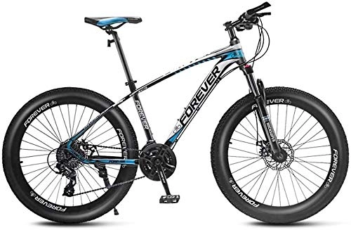Mountain Bike : 27.5 Inch Mountain Bikes, Adult 21 / 24 / 27 / 30-Speed Hardtail Mountain Bike, Aluminum Frame, All Terrain Mountain Bike, Adjustable Seat, White Blue, 21 Speed