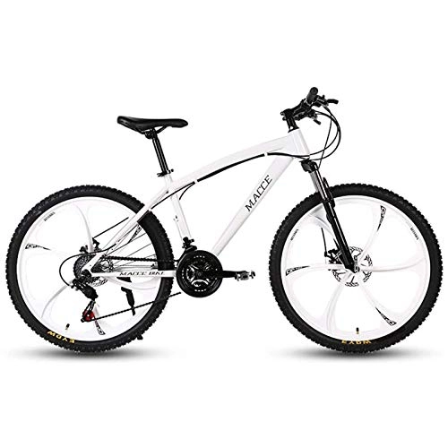 Mountain Bike : Adult 24-inch Mountain Bike, Beach Snow Bike, Double Disc Brake Bike, Aluminum Alloy Wheels, 21 / 24 / 27 Speed Bicycle Mountain Bike Adjustable Seat For Men And Women (Color : 3, Speed : 24speed)