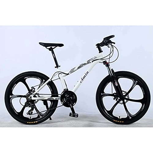 Mountain Bike : Adult mountain bike- 24 Inch 24-Speed Mountain Bike for Adult, Lightweight Aluminum Alloy Full Frame, Wheel Front Suspension Female Off-Road Student Shifting Adult Bicycle, Disc Brake