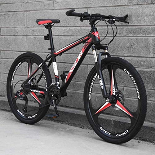 Mountain Bike : Alqn 26 inch Mountain Bike Adult, High-Carbon Steel Frame Bicycle, Snowmobile Bikes, Double Disc Brake Beach Bicycles, E, 21 Speed