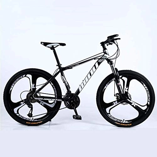 Mountain Bike : Alqn Adult Mountain Bike, Beach Snowmobile Bicycle, Double Disc Brake Bicycles, 26 inch Aluminum Alloy Wheels, Man Woman General Purpose, B, 24 Speed