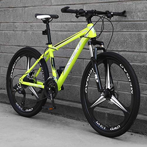 Mountain Bike : Alqn Adult Mountain Bike, High-Carbon Steel Frame Bicycle, Snowmobile Bikes, Double Disc Brake Beach Bicycles, 24 inch Wheels, D, 21 Speed