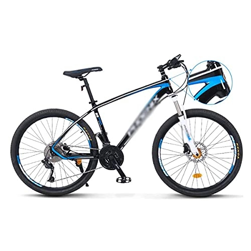 Mountain Bike : Aluminum Frame Mountain Bike 26 / 27.5 Inches 3-Spoke Wheels 33 Speed Dual Disc Brake Bicycle Suitable For Men And Women Cycling Enthusiasts(Size:26 in, Color:Blue)