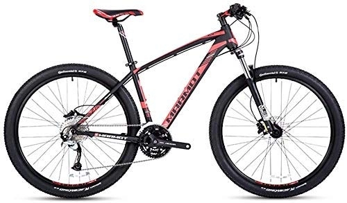 Mountain Bike : AYHa 27-Speed Mountain Bikes, Men's Aluminum 27.5 inch Hardtail Mountain Bike, All Terrain Bicycle with Dual Disc Brake, Adjustable Seat