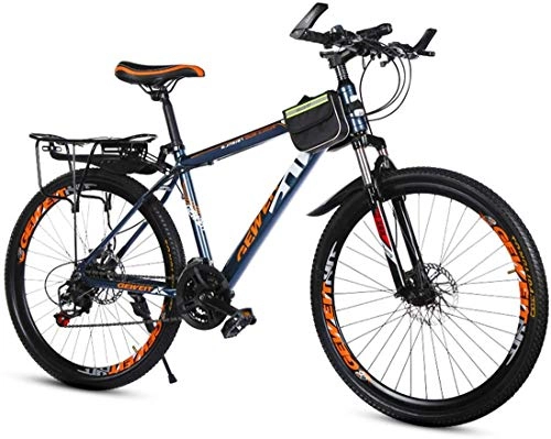 Mountain Bike : Bicycle 21 Speed Double Disc Brakes Speed Mountain Bike Adult Student Car Men and Women, Black-20 inches Bicicletas de carretera