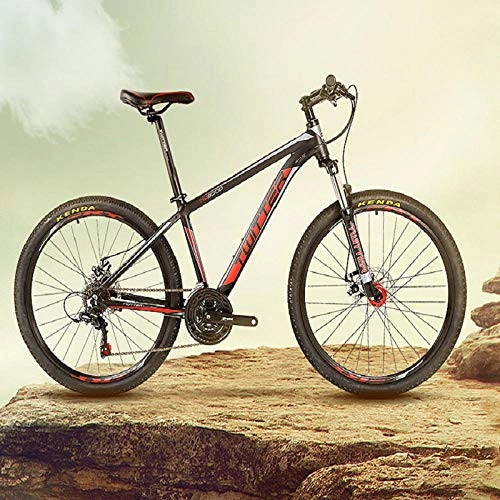 Mountain Bike : Bicycle Mountain Bike Mountain Bike 21-Speed Dual Disc Brakes Inner Line Men / Women Bicycle-Black_And_Red_26*17(165-175Cm)