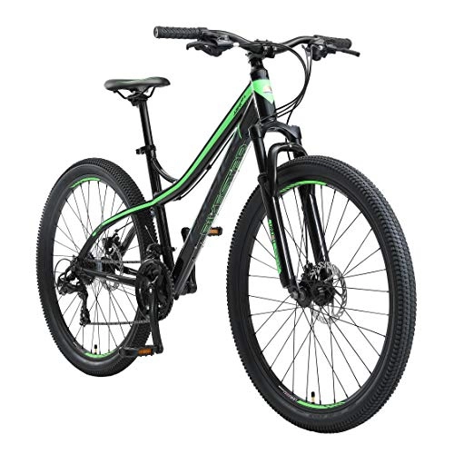 Mountain Bike : BIKESTAR Hardtail Alloy Mountainbike Shimano 21 Speed, Discbrake 27.5 Inch tires | 17 Inch frame MTB Bicycle | Black Green