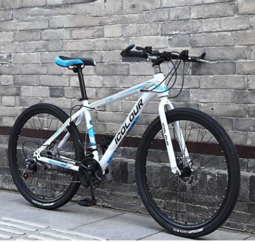 Mountain Bike : Chenbz 26" Mountain Bike for Adult, Lightweight Aluminum Frame, Front And Rear Disc Brakes, Twist Shifters Through 21 Speeds (Color : A, Size : 21Speed)