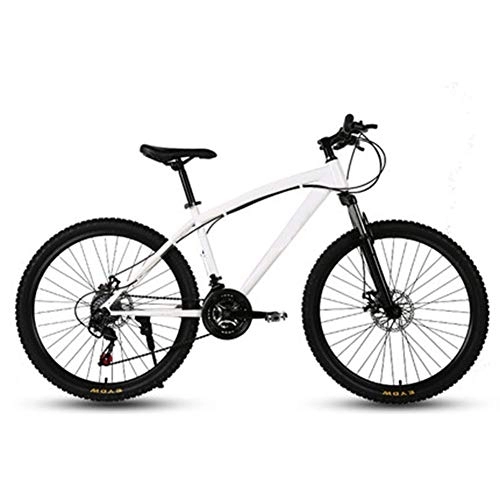 Mountain Bike : D&XQX 26 Inch Mountain Bikes, Dual Disc Brake Hardtail Mountain Bike, Mens Women High-Carbon Steel All Terrain Alpine Bicycle Anti-Slip Bikes, 24 speed