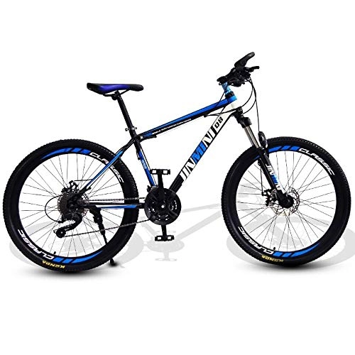 Mountain Bike : DGAGD 24 inch mountain bike adult men and women variable speed mobility bicycle 40 cutter wheels-Black blue_21 speed