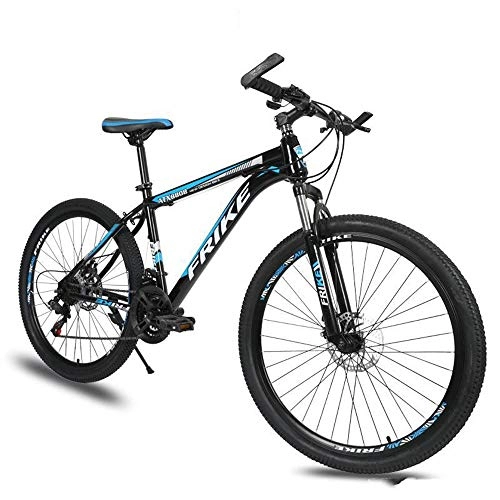 Mountain Bike : EAHKGmh Carbon Steel Mountain Bike Full Suspension Mountain Bikes Comfortable Seat Improve Riding Line Comfort for Adult Teens (Color : Black, Size : 21 speed)