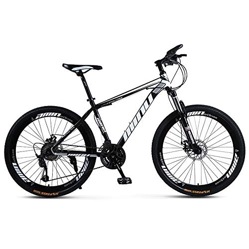 Mountain Bike : EAHKGmh Men Mountain Bike Speed Front and Rear Shock Absorber 26 Inch Bikes Road Bike Bicycle Double Disc Brakes MTB (Color : Black, Size : 27 speed)
