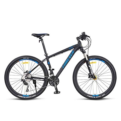 Mountain Bike : Edman Mountain bike, adult mountain bike, 27 speed, double shock bike, oil disc brake, front fork lock-dark blue_27.5 inches