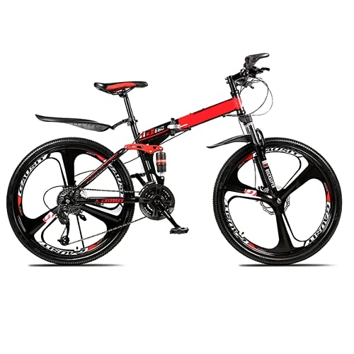 Mountain Bike : eLy 26" Mountain Bikes Trail Bike, 27 Speed Bicycle, High-Carbon Steel Frame U-Shaped Front Fork, Front and Rear Double Shock Absorbers, Maximum Load 150kg