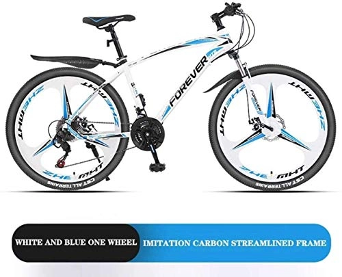 Mountain Bike : ETWJ Adult Mountain Bike, Beach Snowmobile Bicycle, Double Disc Brake Bikes, 24 Inch Aluminum Alloy Wheels Bicycles, Unisex (Color : A, Size : 24)