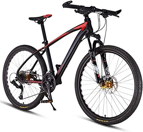 Mountain Bike : ETWJ Mountain Bikes Adult 26 Inch, Dual Disc Brake Hardtail Mountain Bike, All Terrain Mountain Bike Unisex 27-Speed, Adjustable Seat (Color : Red)