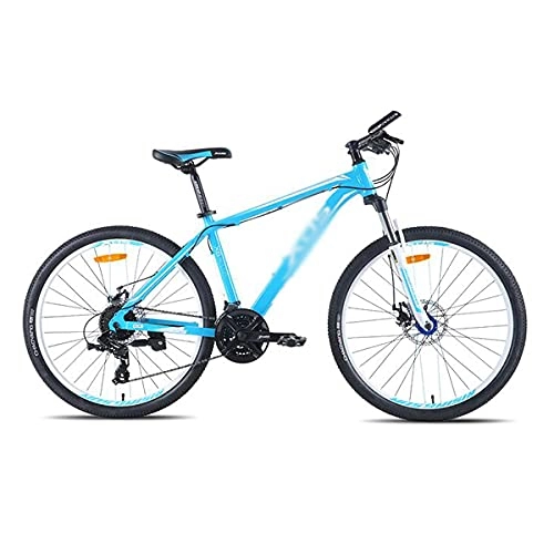 Mountain Bike : FBDGNG 24 Speed Mountain Bike 26 Inch Mountain Bicycle For Adults Mens Womens Aluminum Alloy Frame With Mechanical Disc Brake(Color:Blue)