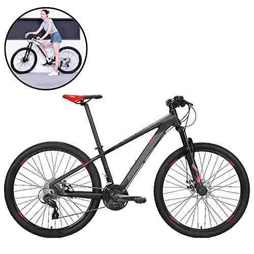 Mountain Bike : FDSAG Adult Mountain Bike 29 Inch Mountain Bicycle 27 Speed Gears Dual Disc Brakes Mountain Bicycle Adjustable Seats, Precise Shift for Racing Outdoor Cycling