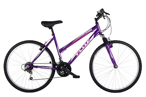 Mountain Bike : Flite Women's Active Hardtail Mountain Bike, Purple, 18 Inch / 26 Inch