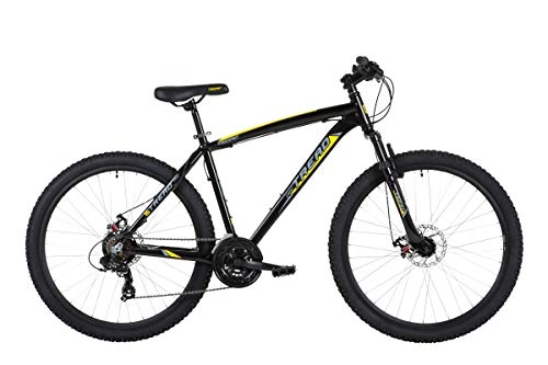 Mountain Bike : Freespirit Tread Disc 27.5" Wheel Aluminium Mountain Bike Black / Yellow 20