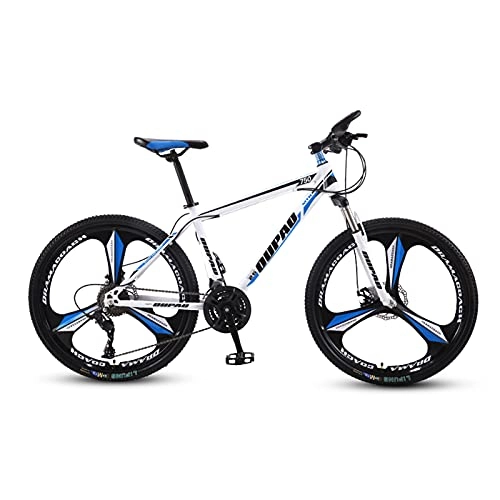 Mountain Bike : GAOXQ Mountain Bike 21 Speed MTB 27.5 Inches Wheels Dual Suspension Mountain Bicycle, Multiple Colors White Blue