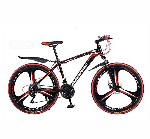 Mountain Bike : GASLIKE 26 Inch Mountain Bike Bicycle, High Carbon Steel And Aluminum Alloy Frame, Double Disc Brake, PVC And All Aluminum Pedals, A, 27 speed