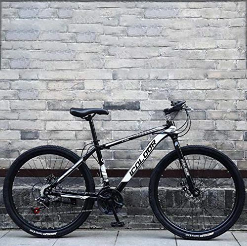Mountain Bike : GASLIKE Folding Variable Speed Mountain Bike, Aluminium alloy Frame Bikes, Dual Disc Brake Beach Snowmobile Bicycle, 26 Inch Wheels, Black, 21 speed