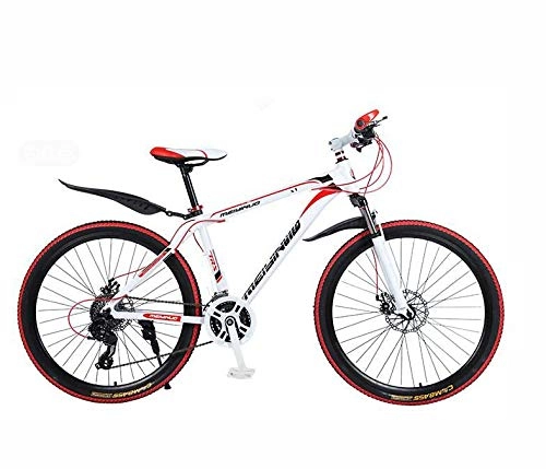 Mountain Bike : GASLIKE Hardtail Mountain Bike Bicycle, PVC And All Aluminum Pedals, High Carbon Steel And Aluminum Alloy Frame, Double Disc Brake, 26 Inch Wheels, A, 27 speed
