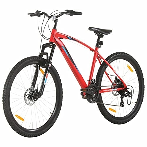 Mountain Bike : Gecheer Mountain Bike 21 Speed Bike Adult Fat Tires Mountain Trail Bike 29 inch Wheel 48 cm Frame Red