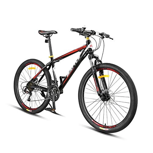 Mountain Bike : GEXIN 26 Inch Mountain Bike with Suspension Fork / Disc Brake, 24 Speeds Drivetrain, High Carbon Steel Frame