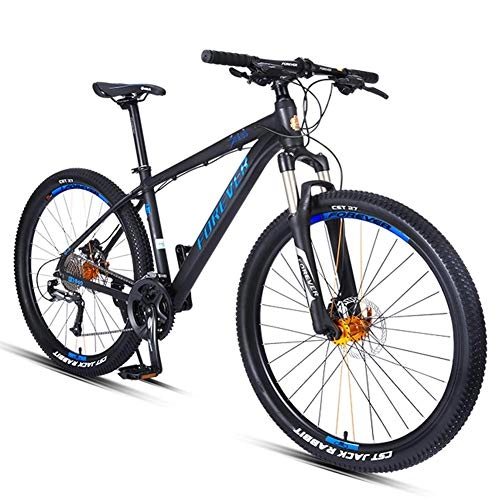 Mountain Bike : Giow 27.5 Inch Mountain Bikes, Adult 27-Speed Hardtail Mountain Bike, Aluminum Frame, All Terrain Mountain Bike, Adjustable Seat, Blue