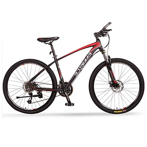 Mountain Bike : Giow 27-Speed Mountain Bikes, 27.5 Inch Big Tire Mountain Trail Bike, Dual-Suspension Mountain Bike, Aluminum Frame, Men's Womens Bicycle, Red