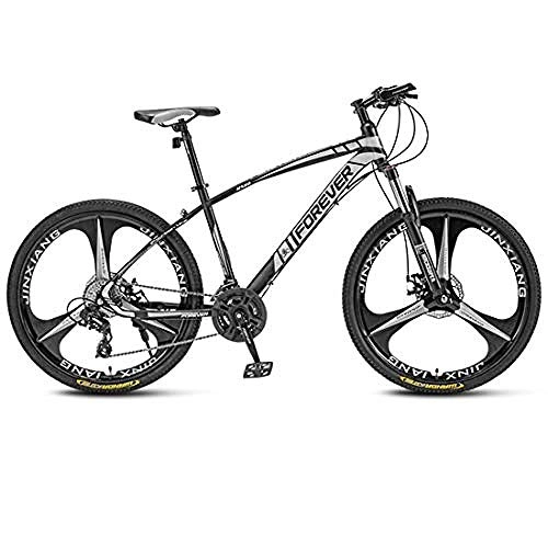 Mountain Bike : giyiohok 2426 Inch Moutain Bicycle Unisex Wheels Off-Road Bike Aluminum Alloy Frame Shock Absorption Front Fork Double Disc Brake-24 speed 24 inches