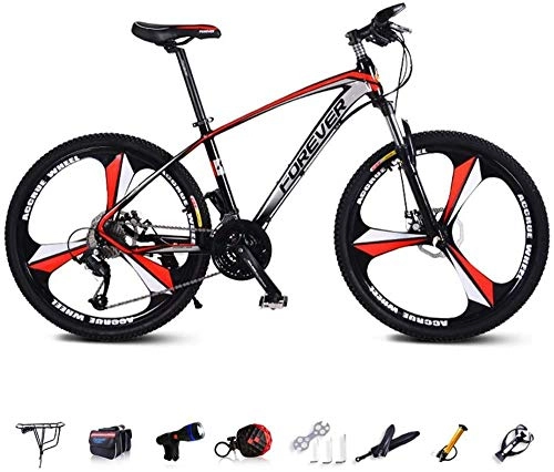 Mountain Bike : giyiohok Moutain Bicycle 26 Inch 27 Speed3 Spoke Wheels Off-Road Bike Aluminum Alloy Frame Shock Absorption Front Fork Double Disc Brake Rider Height155-185CM