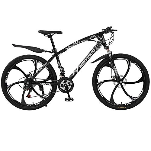 Mountain Bike : Gnohnay 26inch Mountain Bikes, Dual Disc Brake Hardtail Mountain Bike, Mens Women Adult All Terrain Mountain Bike, Adjustable Seat & Handlebar, Cross Country Boy Hiking Bicycle, black, 24 speed