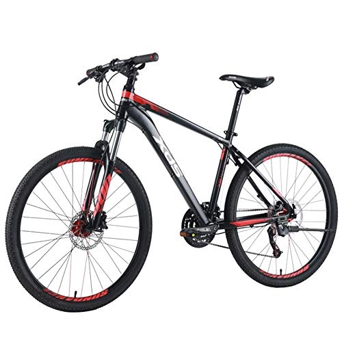 Mountain Bike : GONGFF 26 Inch Adult Mountain Bikes, 27-Speed Mountain Bicycle, Men's Aluminum Frame Hardtail Mountain Bike, Dual-Suspension Alpine Bicycle, S