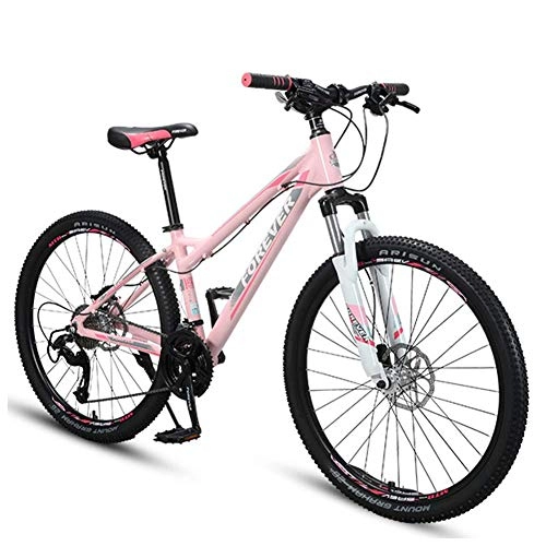 Mountain Bike : GONGFF 26 Inch Womens Mountain Bikes, Aluminum Frame Hardtail Mountain Bike, Adjustable Seat & Handlebar, Bicycle with Front Suspension, 33 Speed