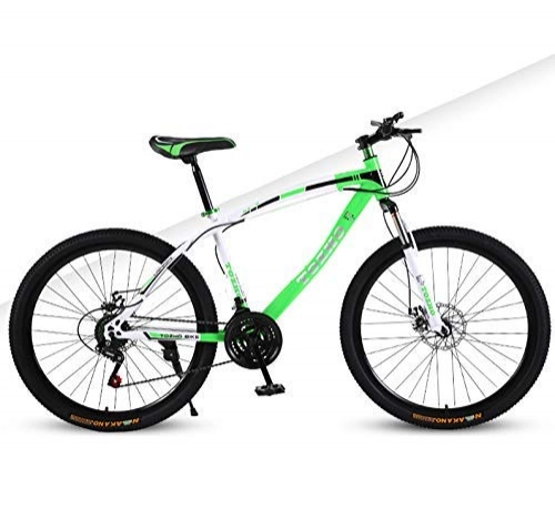 Mountain Bike : GQQ Mountain Bike, 21 / 24 / 27 Speed Mountain Bike Double Disc Brake Unisex Bicycle Front Suspension 26 inch Spoke Wheel MTB, 27 Speed