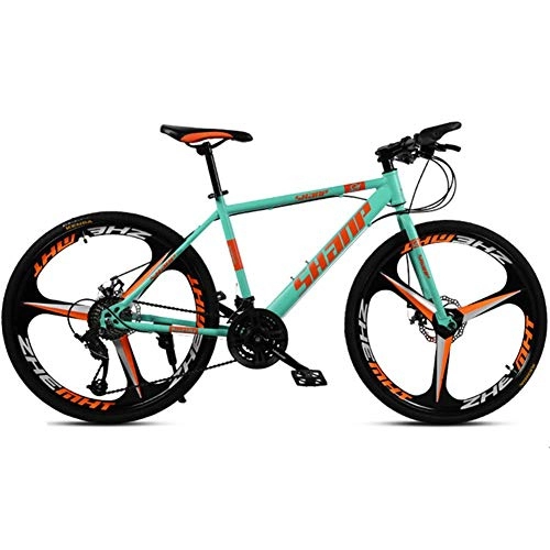 Mountain Bike : GQQ Mountain Bike, 26 inch Unisex Outroad Mountain Bikes All-Terrain Dual Disc Brake Mountain Bike High-Carbon Steel Frame, 27 Speed