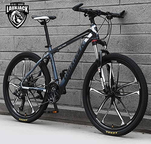 Mountain Bike : GQQ Mountain Bike, 26 inch Wheels Youth and Adult Mountain Bike (21-30 Speeds Options) Road Bicycle Racing Dual Disc Brake Bicycles, 30 Speed