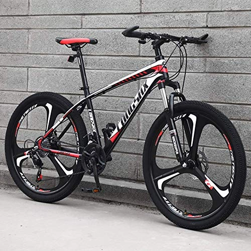 Mountain Bike : GQQ Mountain Bike, Mountain Bike 26 inch Wheels Disc Brake Carbon Steel Fram Shock Absorber Bicycle Student Variable Speed Road Bike, 30 Speed