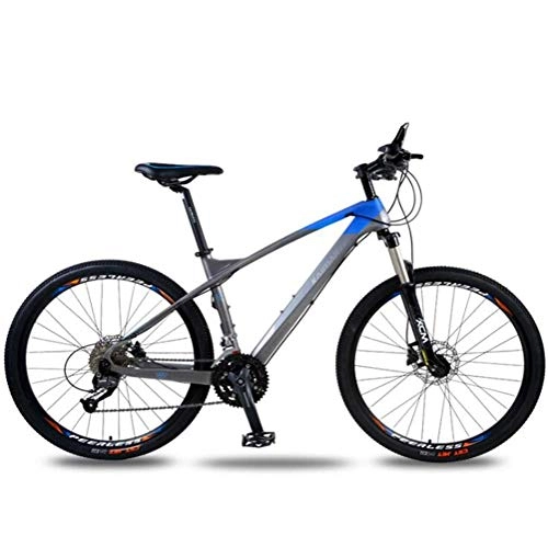 Mountain Bike : GQQ Road Bicycle 27.5 inch Dual Suspension Mountain Bikes, Unisex City Hardtail City Road Bicycle MTB, Gray Blue