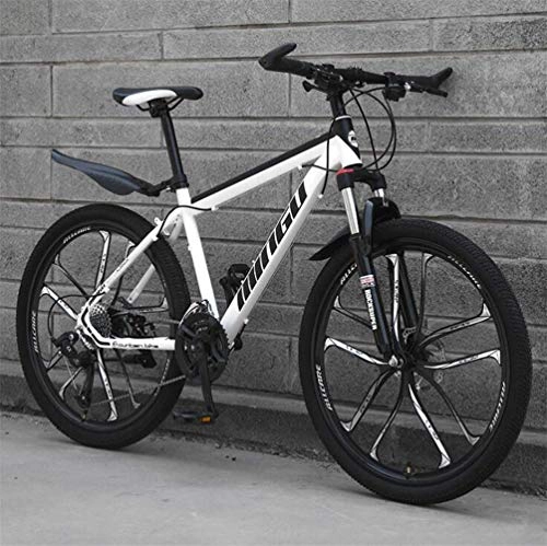 Mountain Bike : GQQ Road Bicycle High Carbon Steel Frame Adult Cross Country Bicycle - City Hardtail Mountain Bike, 21 Speed