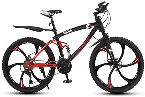Mountain Bike : GQQ Variable Speed Bicycle, Adult Mens 24 inch Mountain Bike, Students Double Disc Brake Town Bicycle, Highcarbon Steel Snow Bikes, Magnesium Alloy Integrated, C, 21 Speed, a