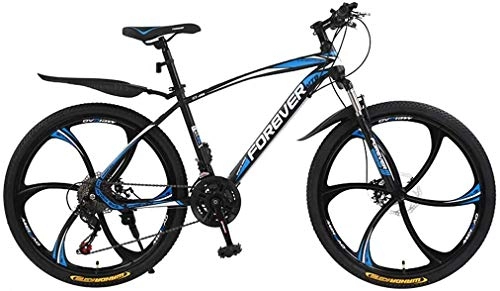 Mountain Bike : GQQ Variable Speed Bicycle, Adults 24 inch Mountain Bike Dual Disc Brakes City Road Bike, Trail Highcarbon Steel Snow Bikes, Mens Variable Speed, B, 30 Speed, C